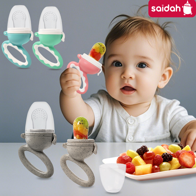 Shark Silicone Baby Fruit Feeder | BPA-Free Food Grade Liquid Silicone | Mesh Pouch for Safe Self-Feeding | Teething Relief & Nutrition