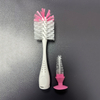 Nylon Dual Brush for Baby Feeding Gear with Suction Stand Support