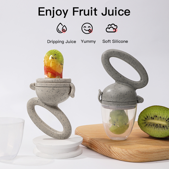 Shark Silicone Baby Fruit Feeder | BPA-Free Food Grade Liquid Silicone | Mesh Pouch for Safe Self-Feeding | Teething Relief & Nutrition