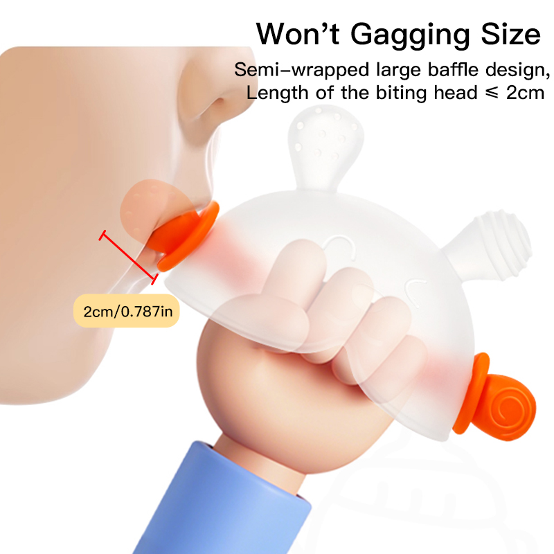 SD1700 Adorable Bunny Teething Toy with Hidden Handle: Ideal for Tiny Babies - Soothe Those First Teeth!