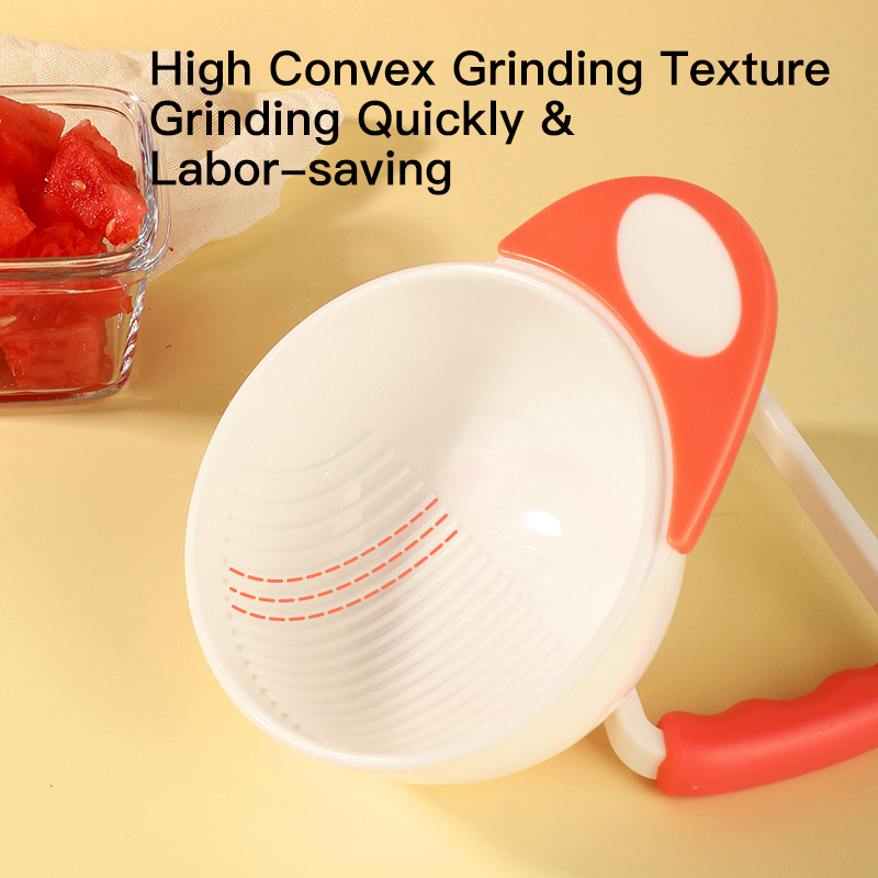 1-Minute Homemade Baby Food: Easy Manual Grinding Bowl for Fruits & Veggies