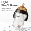 BPA-Free 300ml Wide-Neck Weaning Bottle | Food-Grade PP & Silicone | Anti-Slip Dual Handle | Natural Nipple Design