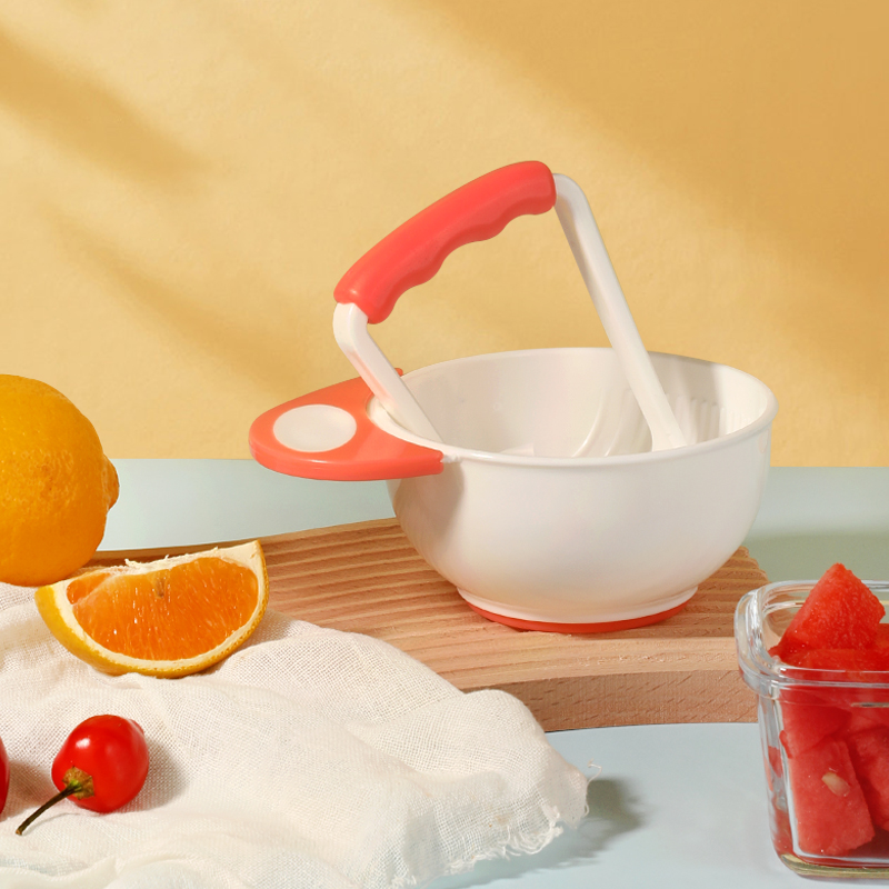 1-Minute Homemade Baby Food: Easy Manual Grinding Bowl for Fruits & Veggies