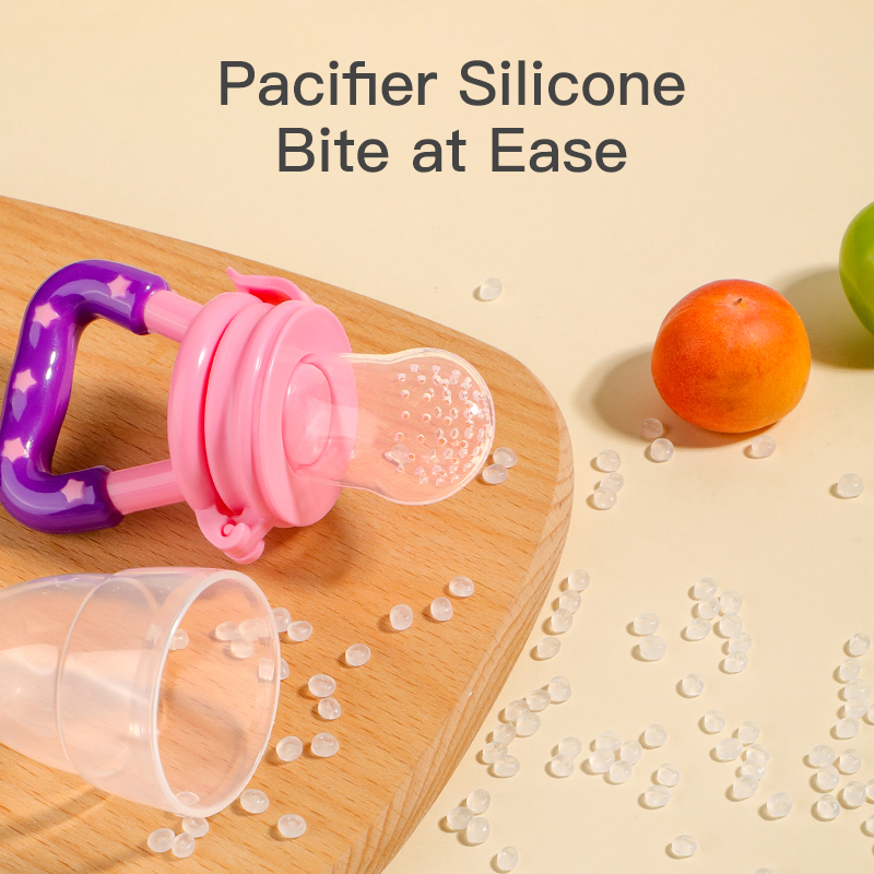 Star Silicone Baby Feeder & Teether - BPA Free Fruit Pacifier for Teething Relief + Soft Chewing Toy