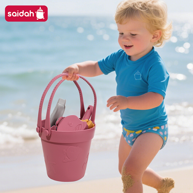 8-in-1 Food-Grade Silicone Kids Sand & Bath & Beach Toys Set | Beach Play Kit for Toddlers | Summer Outdoor Playing Tools (Shovel, Molds) - Lightweight & Travel-Friendly