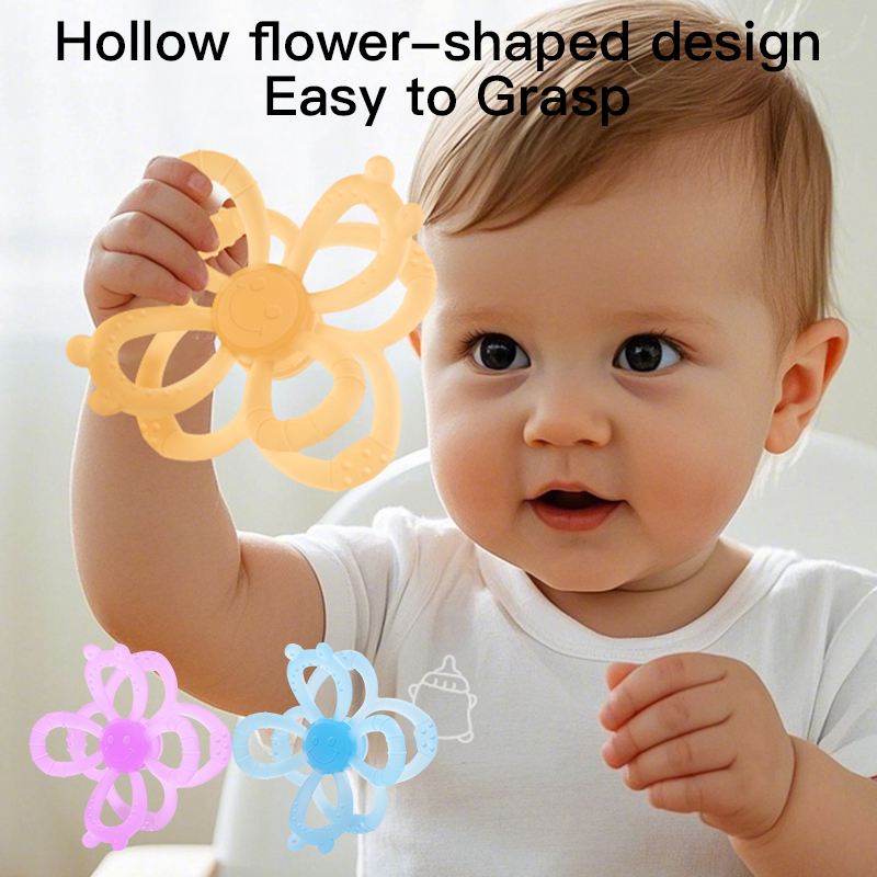 Removable Petal Shape Soft Liquid Silicone Rubber Silicone Youngsters Teether Ball - Hand Grip & Teething Toy For Baby