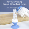 2 in 1 Mother-child Nylon Baby Bottle Cup Cleaning Brush Suction Stand Type Feeding Cleaner Tools Idea for Water Vacuum Flask Cup