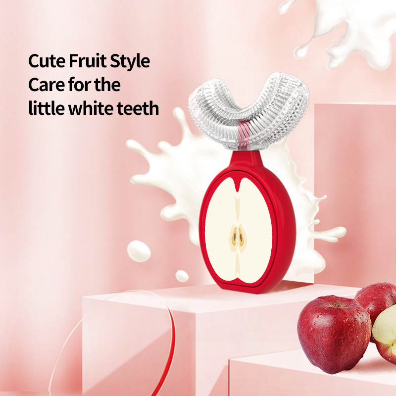 U-Shaped Toothbrush for Toddlers | 360° Auto-Clean with Food Grade Silicone Bristles | Teething & Training Set (1-3 Years)