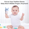 Baby Teething Mittens | Food Grade Silicone Anti-Nibble Gloves | Gentle Soothing Bunny Design Infant Teether Toy