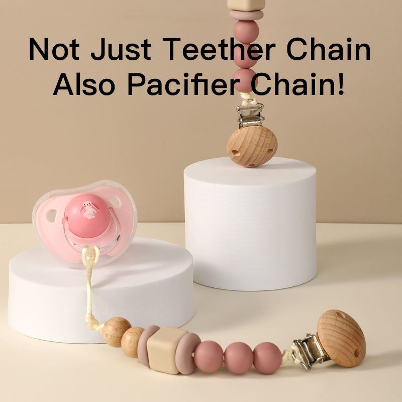 Soft, Safe, Eco-Friendly Multipurpose Pacifier & Teether Chain