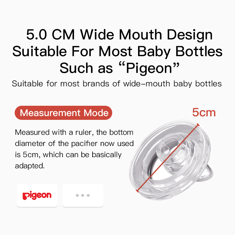 Replacement Duckbill Teats (Nipples) for Pigeon Wide Neck Bottles (5.0 cm) - Baby Bottle Spare Parts