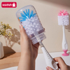 Nylon Dual Brush for Baby Feeding Gear with Suction Stand Support