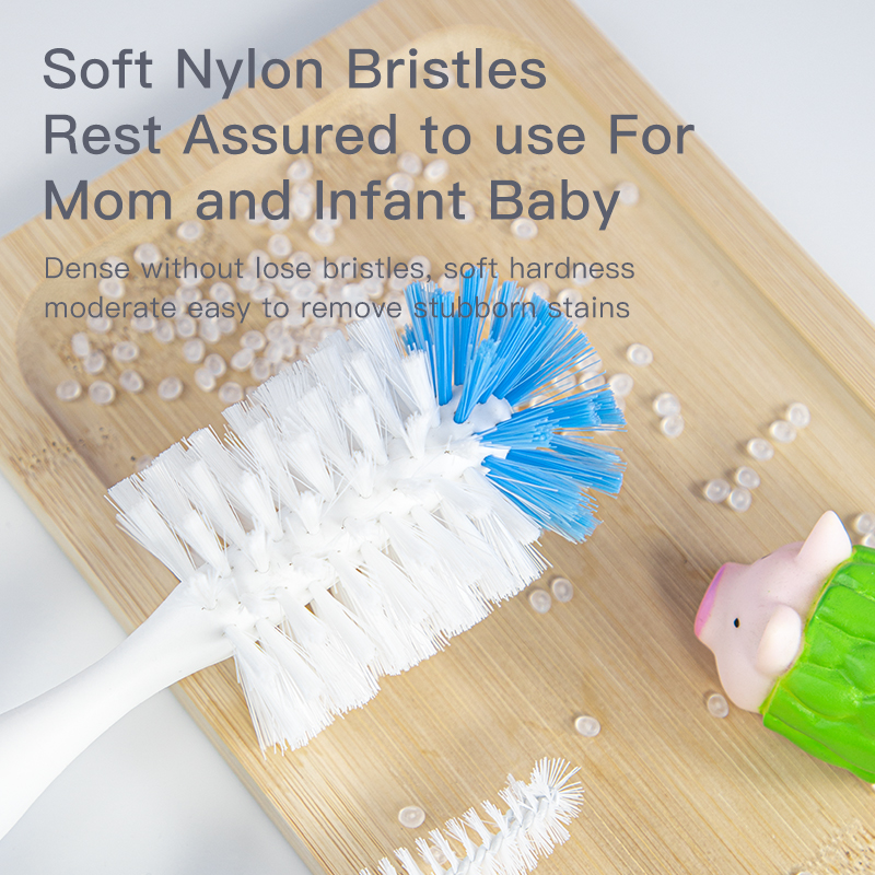 2 in 1 Mother-child Nylon Baby Bottle Cup Cleaning Brush Suction Stand Type Feeding Cleaner Tools Idea for Water Vacuum Flask Cup