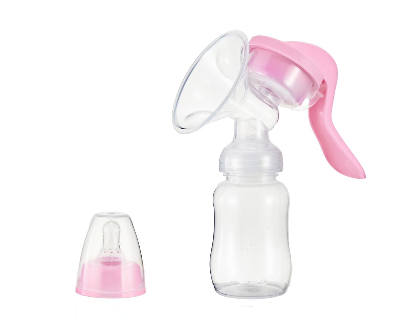 Standard Neck Eco-Safe Portable Breast Pump | BPA-Free Silicone & PP Massage Pump for New Moms And Infants