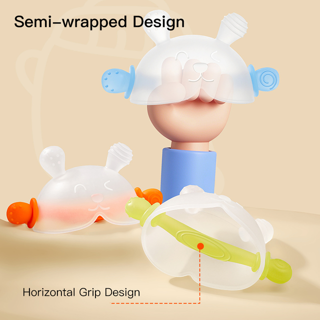 SD1700 Adorable Bunny Teething Toy with Hidden Handle: Ideal for Tiny Babies - Soothe Those First Teeth!