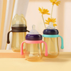 Breast-like Anti-Colic Baby Bottle Set - Cat head Wide Neck BPA-Free PP, Medical Grade Silicone Nipple & Vent System (0m+) with Ergonomic Handle