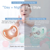 NEW Apple Design Baby Pacifier Set - Day & Night Orthodontic Nipples, Nano-Silver Antibacterial, Medical Silicone (0-18M) with Clip & Case