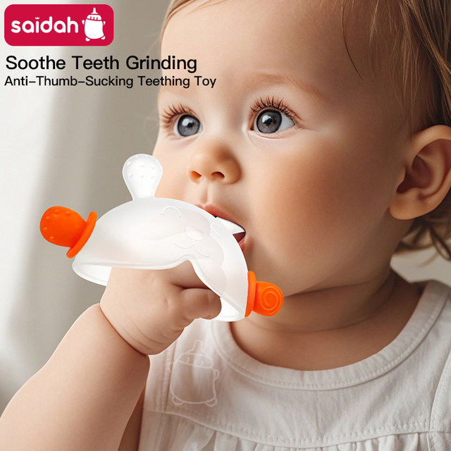 SD1700 Adorable Bunny Teething Toy with Hidden Handle: Ideal for Tiny Babies - Soothe Those First Teeth!