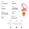 Shark Silicone Baby Fruit Feeder | BPA-Free Food Grade Liquid Silicone | Mesh Pouch for Safe Self-Feeding | Teething Relief & Nutrition