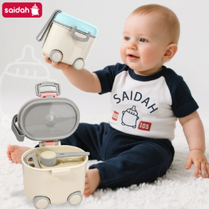 400ml SAIDAH SD8128 Wheels Type Portable Large Capacity Milk Powder Container with Handle