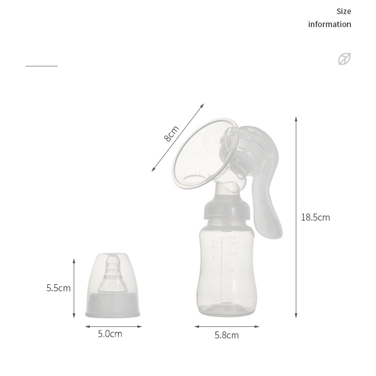 Standard Neck Eco-Safe Portable Breast Pump | BPA-Free Silicone & PP Massage Pump for New Moms And Infants