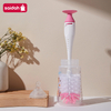 Nylon Dual Brush for Baby Feeding Gear with Suction Stand Support