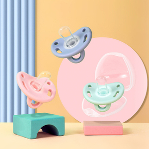 NEW Teddy Bear Baby Pacifier - 24H Orthodontic Soother, Nano-Silver Medical Silicone Set for Newborns w/ Travel Case
