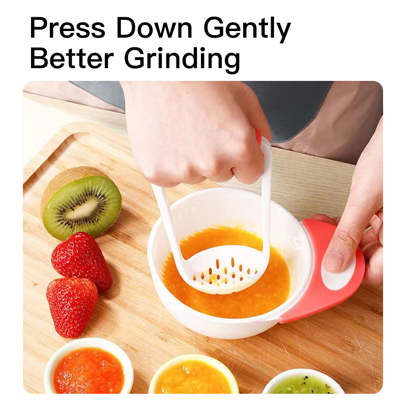 1-Minute Homemade Baby Food: Easy Manual Grinding Bowl for Fruits & Veggies