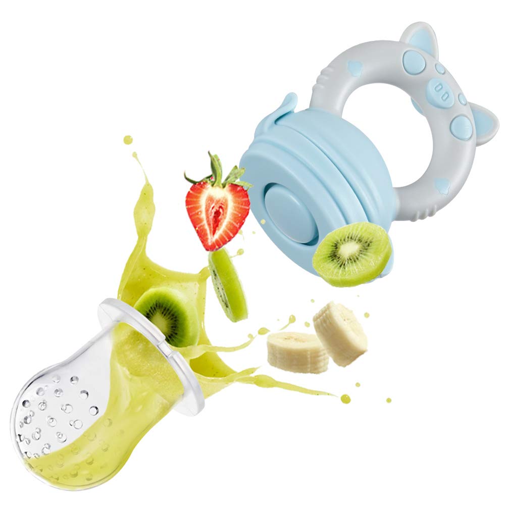 Silicone Baby Feeder Teether - Cute Pig Design for Fruits & Vegetables | BPA-Free Infant Food Pacifier
