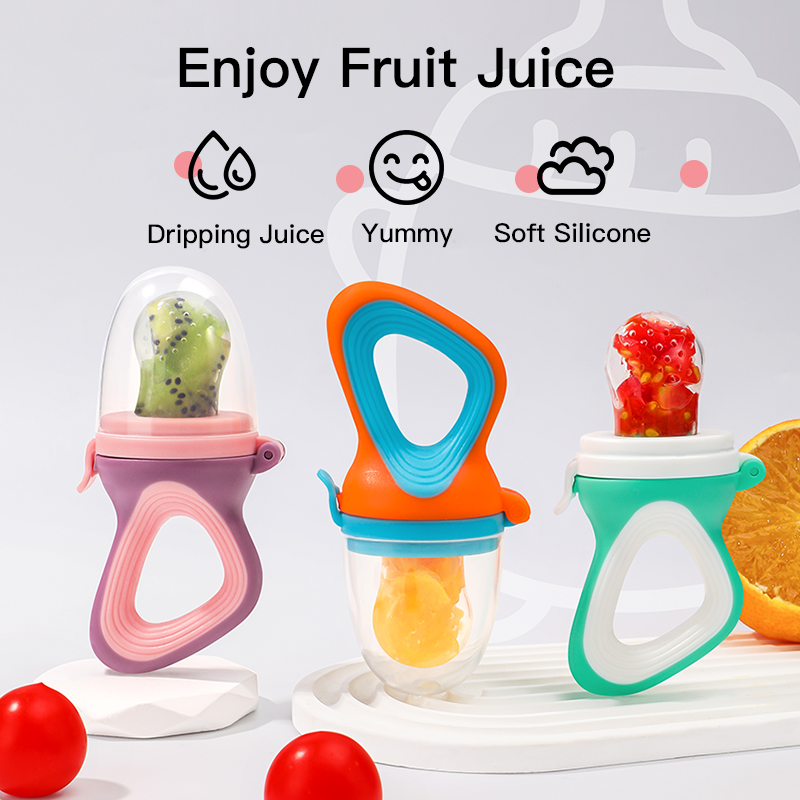 Silicone baby fruit feeder production and materials
